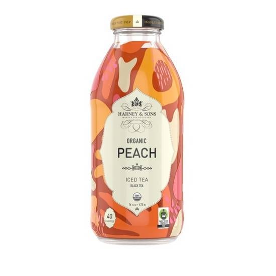 H&S Organic Peach Iced Tea 16oz (B).