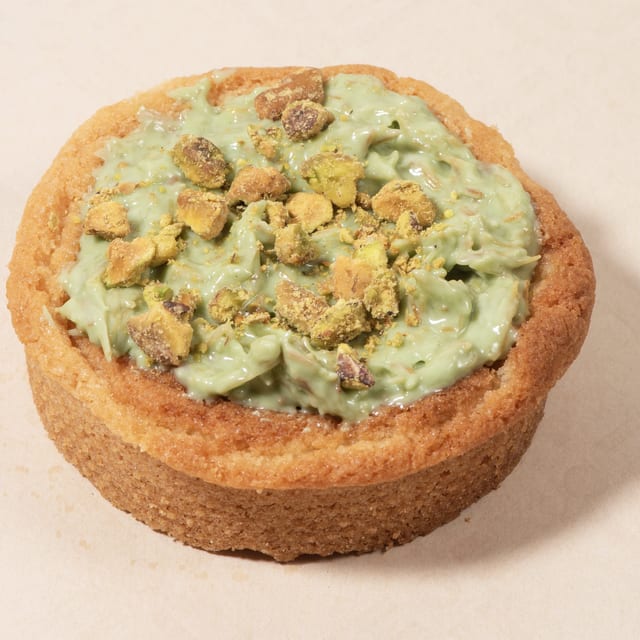 Pistachio Cream Filled Gourmet Cookie.