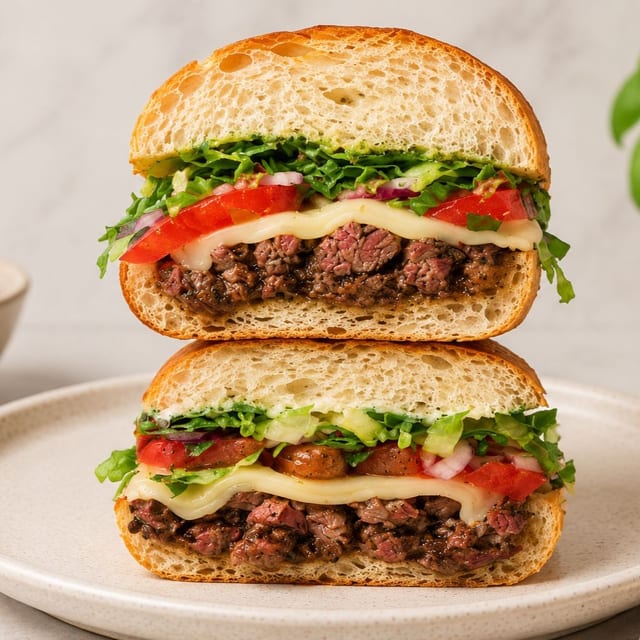 Sirloin Steak Chimichurri Sandwich.