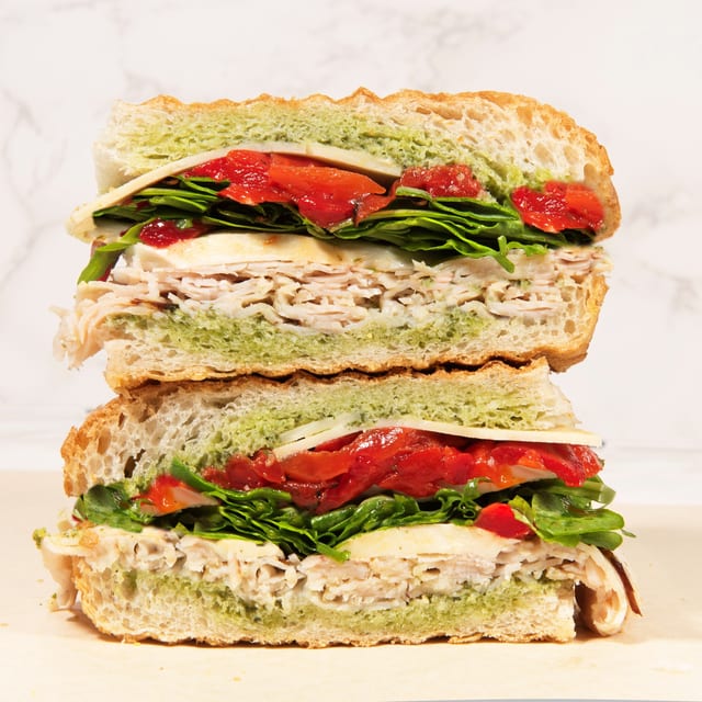 Roasted Turkey Pesto Panini.