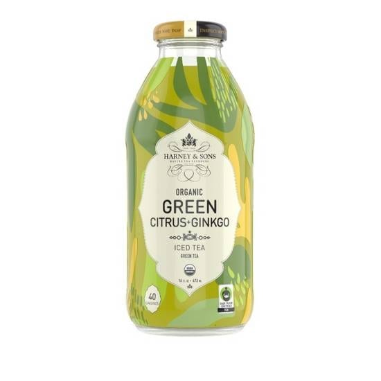 H&S Organic Green Citrus+Ginkgo Iced Tea 16oz (B).