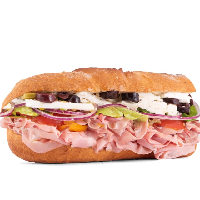 Mortadella Pistachio & Feta Sandwich.