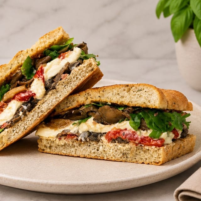 Vegetarian Rustic Sandwich.