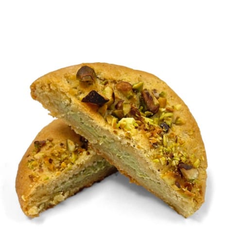 Pistachio Cream Filled Gourmet Cookie.