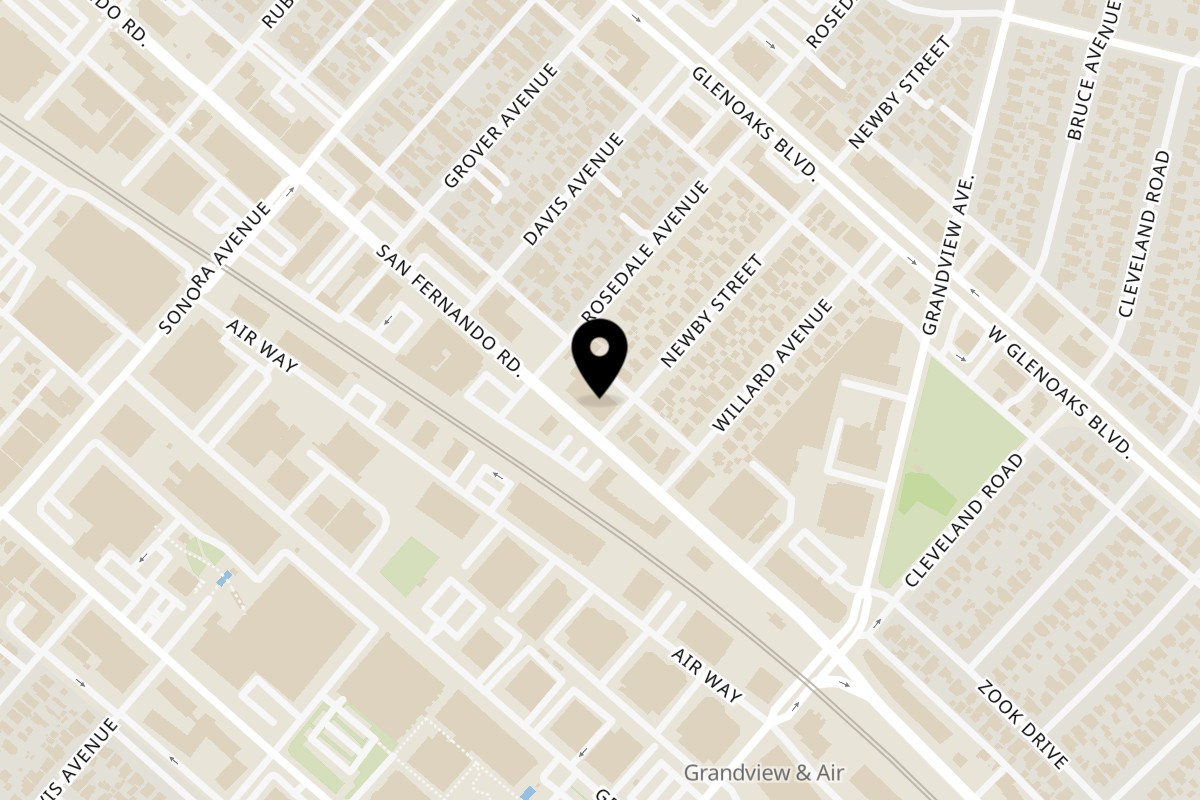 Map showing the location of Deliche on 6222 San Fernando Rd Unit 122 in Glendale